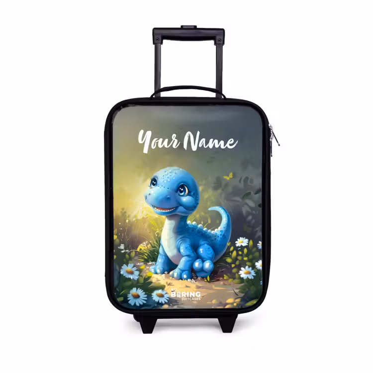Branco Brontosaurus Kinderkoffer - Zwart klein -3d