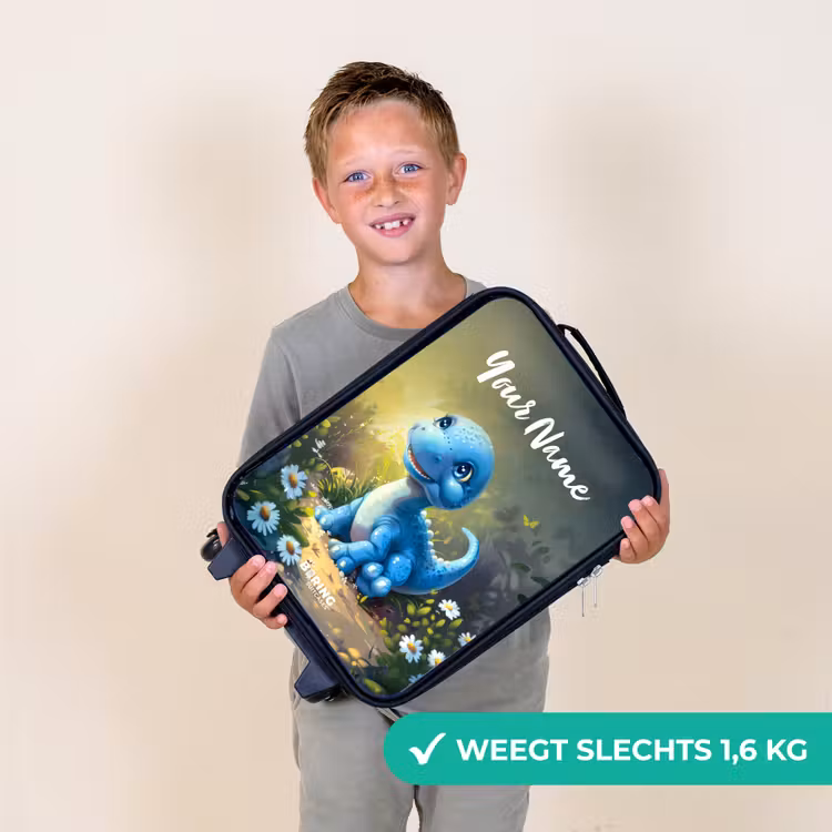 Branco Brontosaurus Kinderkoffer - Zwart klein -sfeer4_NL