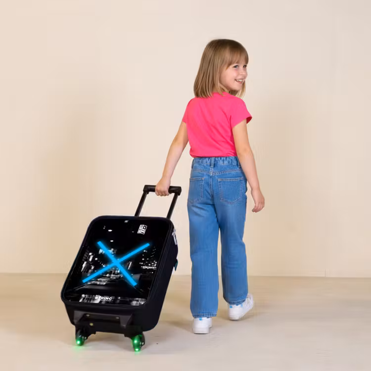 Felblauwe kruis in een nachtelijke scène Kinderkoffer - Zwart klein -sfeer1