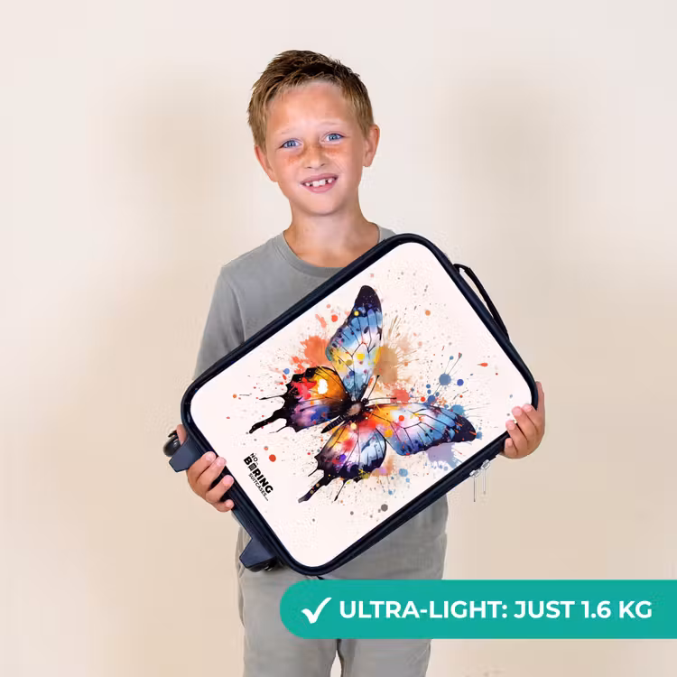 Vlinderexplosie Kinderkoffer - Zwart klein -sfeer4_UK