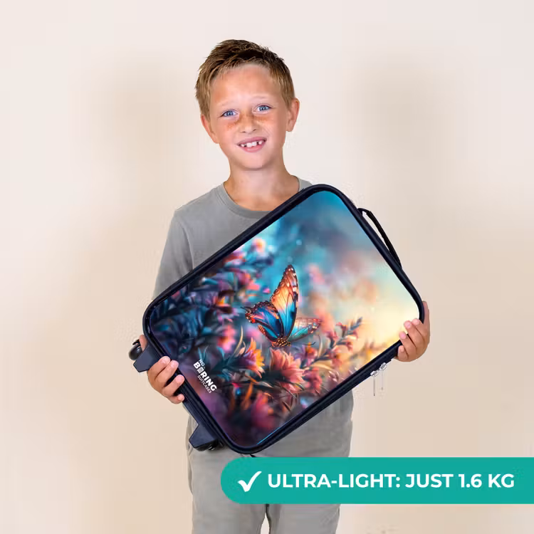 Vlinder flowers Kinderkoffer - Zwart klein -sfeer4_UK