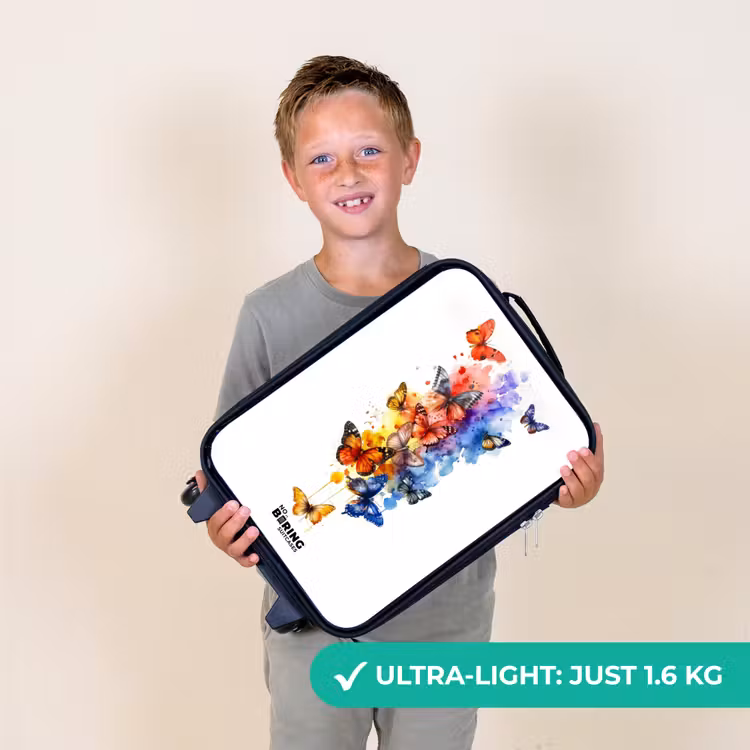 Vlinderzwerm Kinderkoffer - Zwart klein -sfeer4_UK