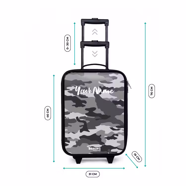 Camogrijs Kinderkoffer - Zwart klein -productfoto_formaten
