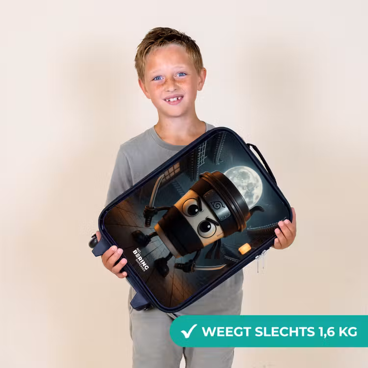 Capuchino Assassino Kinderkoffer - Zwart klein -sfeer4_NL