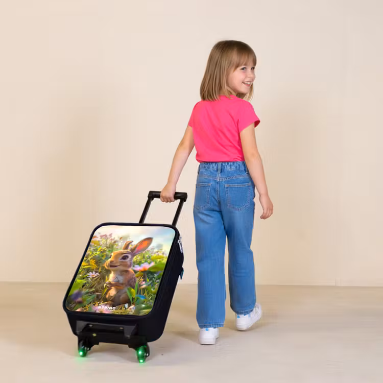 Kareltje konijn Kinderkoffer - Zwart klein -sfeer1