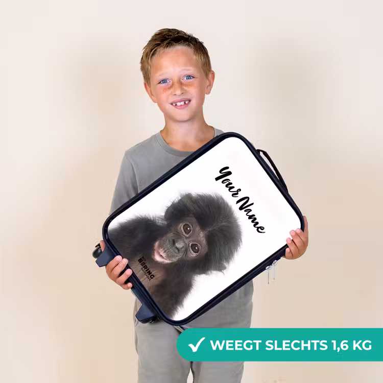Charlie Chimp Kinderkoffer - Zwart klein -sfeer4_NL