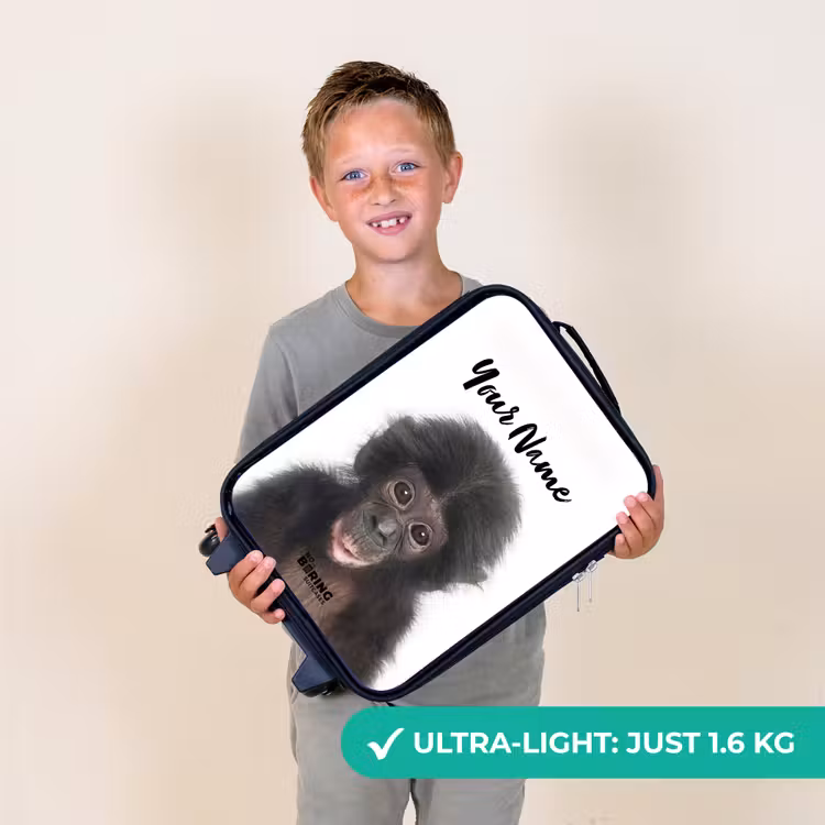 Charlie Chimp Kinderkoffer - Zwart klein -sfeer4_UK