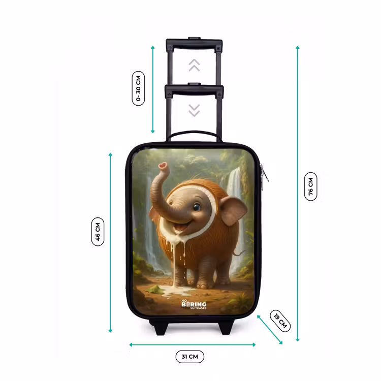 Coconote Elephante Kinderkoffer - Zwart klein -productfoto_formaten