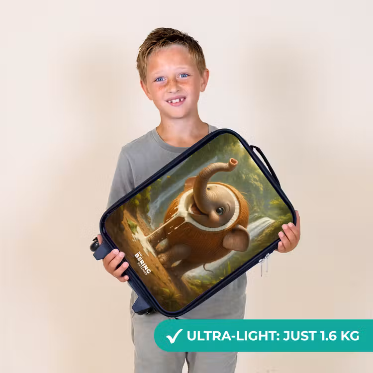 Coconote Elephante Kinderkoffer - Zwart klein -sfeer4_UK