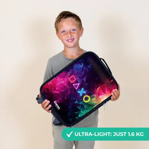 Controller - Symbolen - Neon Kinderkoffer - Zwart klein -sfeer4_UK
