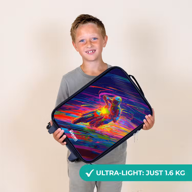 Crossmotor - Neonkleuren - Lijnen - Helm Kinderkoffer - Zwart klein -sfeer4_UK