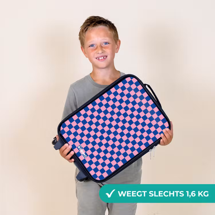 Blokjes - Blauw - Roze Kinderkoffer - Zwart klein -sfeer4_NL