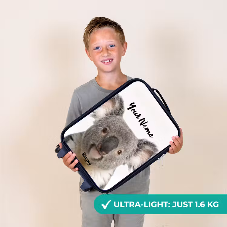 Schattige Koala Beer Kinderkoffer - Zwart klein -sfeer4_UK