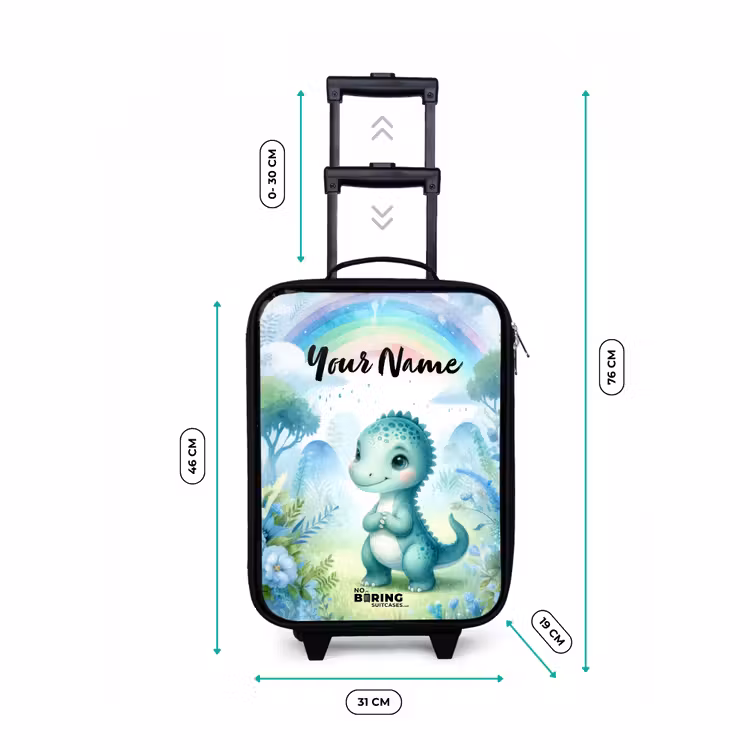 Daantje Dino Kinderkoffer - Zwart klein -productfoto_formaten