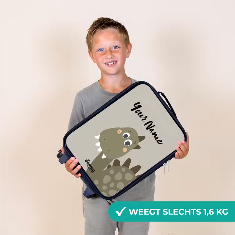 Danny dino Kinderkoffer - Zwart klein -sfeer4_NL