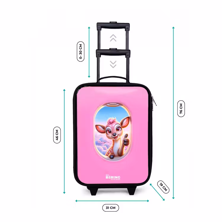 Hert tussen de wolken Kinderkoffer - Zwart klein -productfoto_formaten