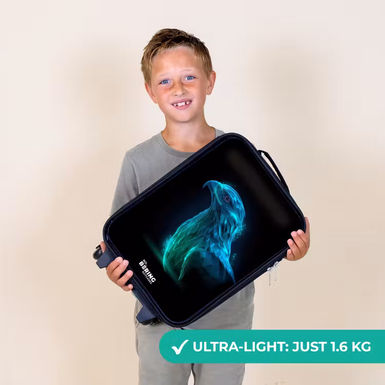 Digitale adelaar in profiel Kinderkoffer - Zwart klein -sfeer4_UK
