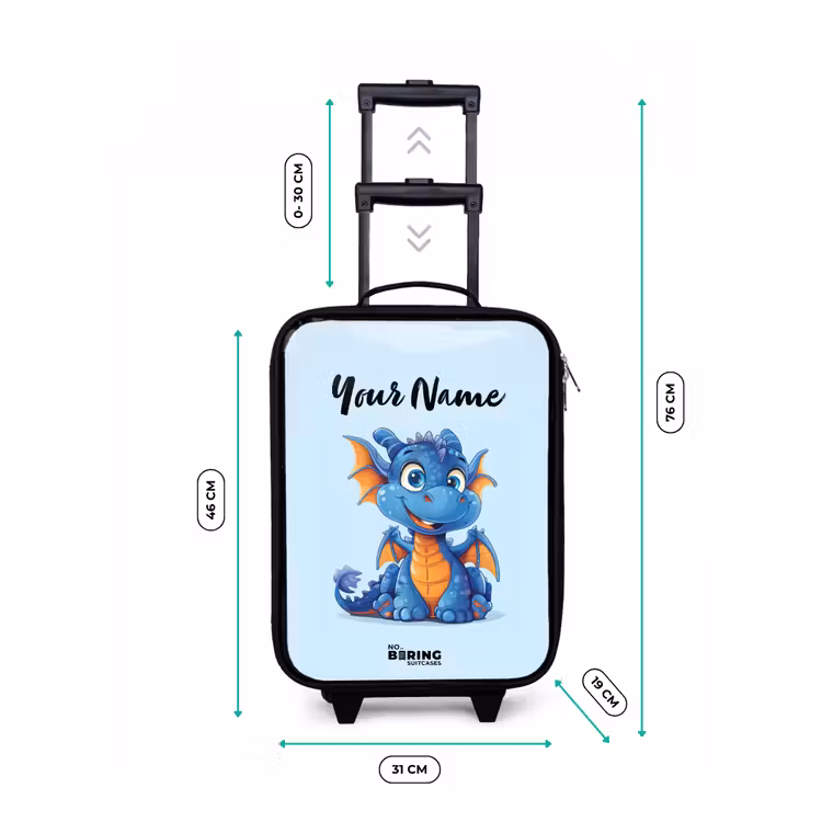 Dinky draakje Kinderkoffer - Zwart klein -productfoto_formaten