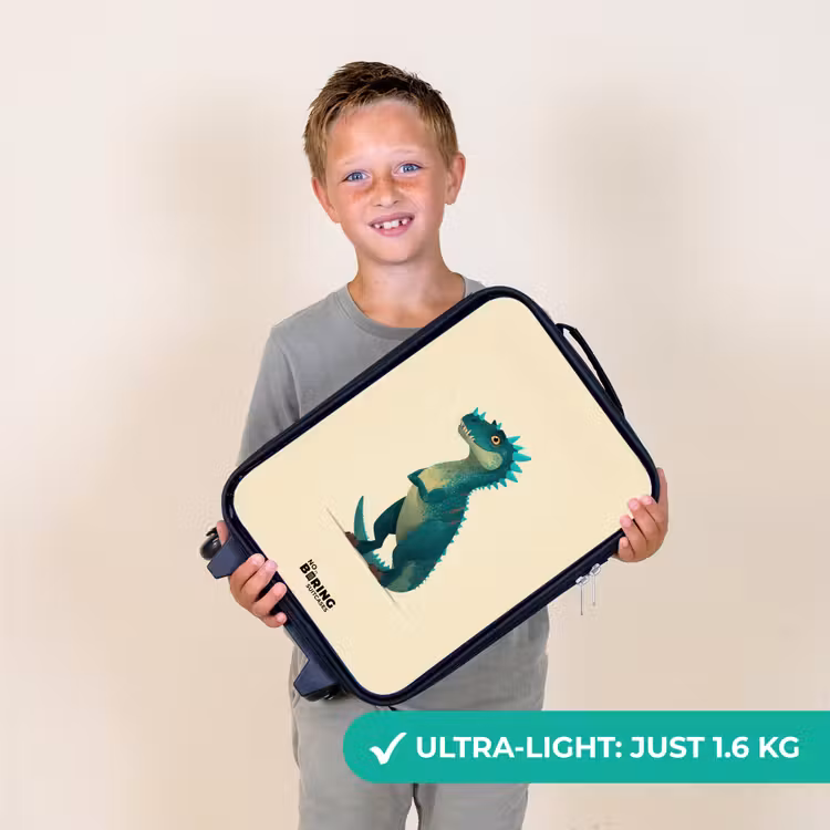 Dino - Dier - Blauw - Groen Kinderkoffer - Zwart klein -sfeer4_UK