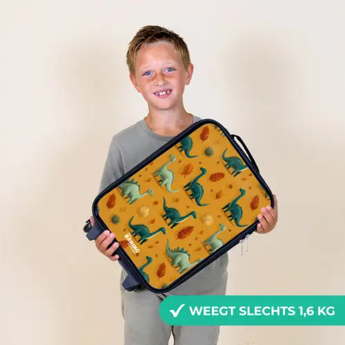 Dino - Dieren - Patroon Kinderkoffer - Zwart klein -sfeer4_NL