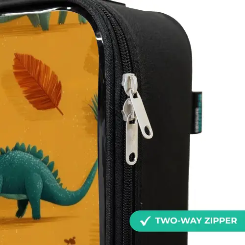Dino - Dieren - Patroon Kinderkoffer - Zwart klein -rits_UK