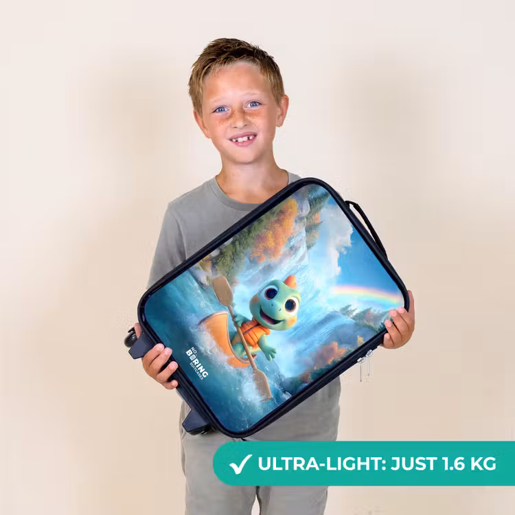 Dino - Natuur - Waterval Kinderkoffer - Zwart klein -sfeer4_UK