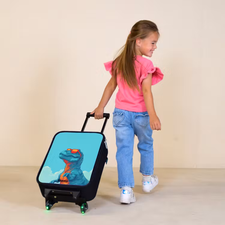 Dino - Zonnebril - Blauw Kinderkoffer - Zwart klein -sfeer1