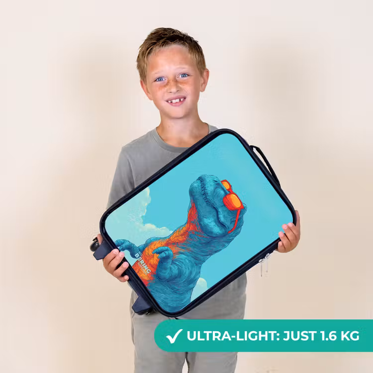 Dino met zonnebril Kinderkoffer - Zwart klein -sfeer4_UK