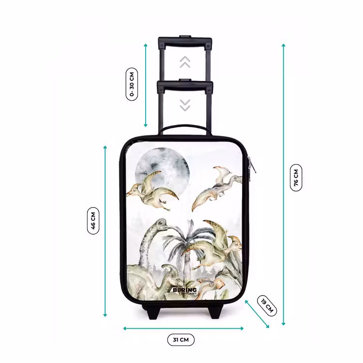 Dino's in de jungle Kinderkoffer - Zwart klein -productfoto_formaten