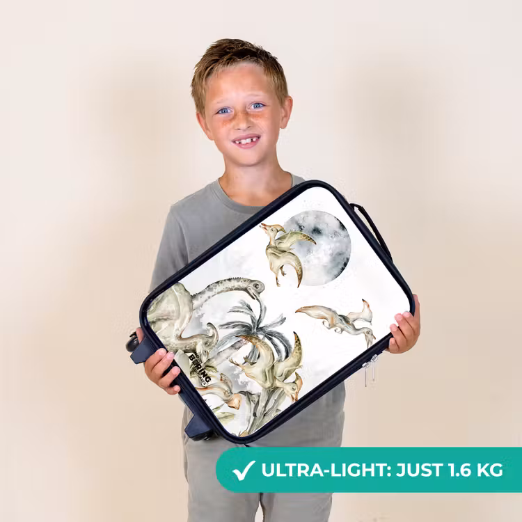 Dino's in de jungle Kinderkoffer - Zwart klein -sfeer4_UK