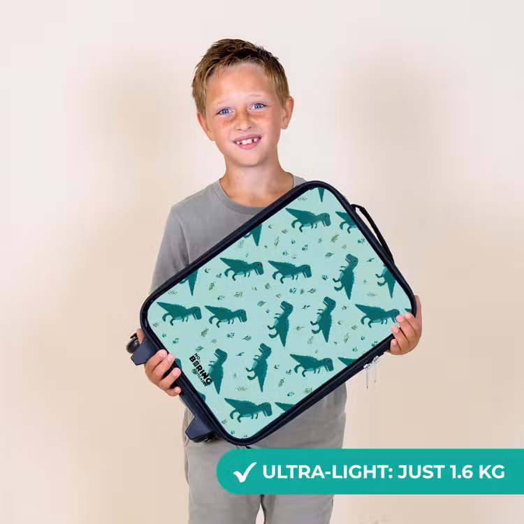 Dinos - Patroon - Groen Kinderkoffer - Zwart klein -sfeer4_UK
