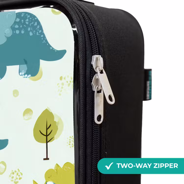 Dinos - Patroon - Natuur Kinderkoffer - Zwart klein -rits_UK
