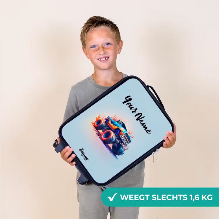 Fierce Wheels Kinderkoffer - Zwart klein -sfeer4_NL