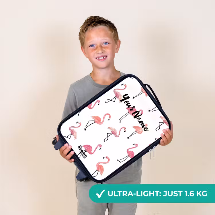 Flamingo feestje Kinderkoffer - Zwart klein -sfeer4_UK