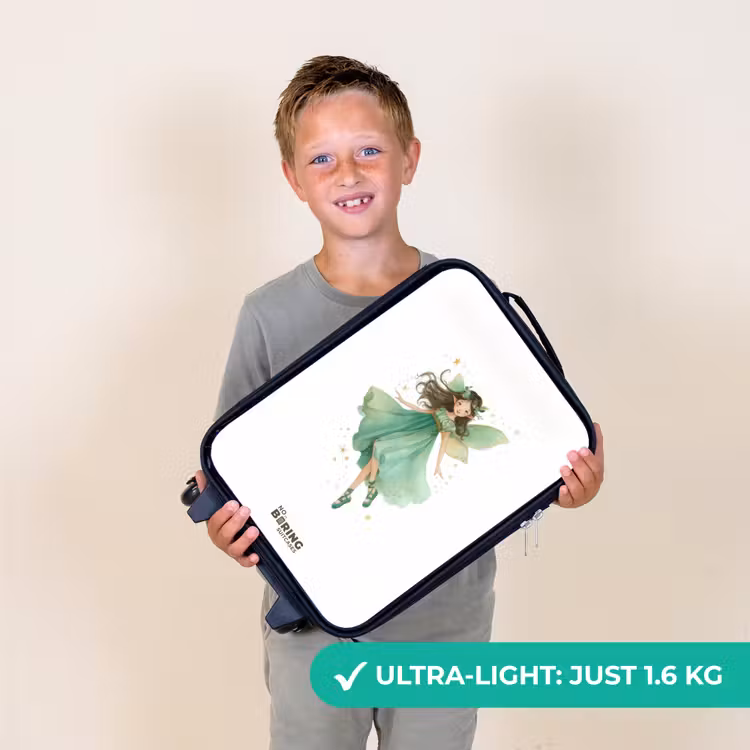 Zwevende groene elf Kinderkoffer - Zwart klein -sfeer4_UK