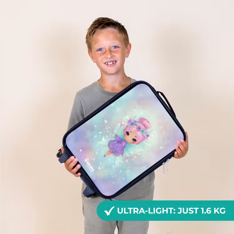 Bloemenfee in pastelglans Kinderkoffer - Zwart klein -sfeer4_UK