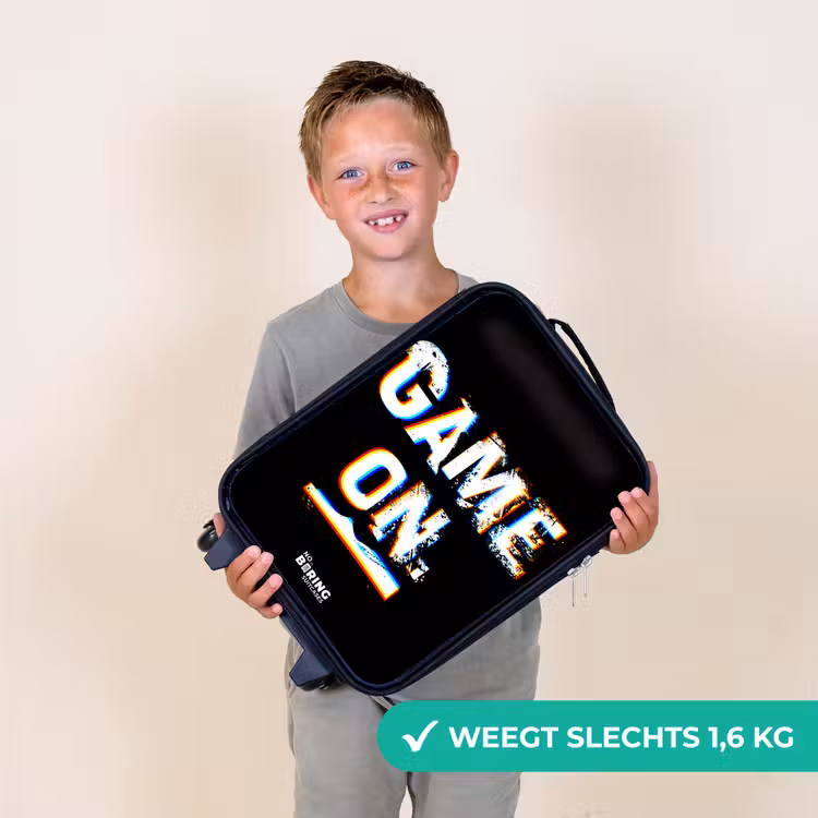 Game on in zwart wit Kinderkoffer - Zwart klein -sfeer4_NL