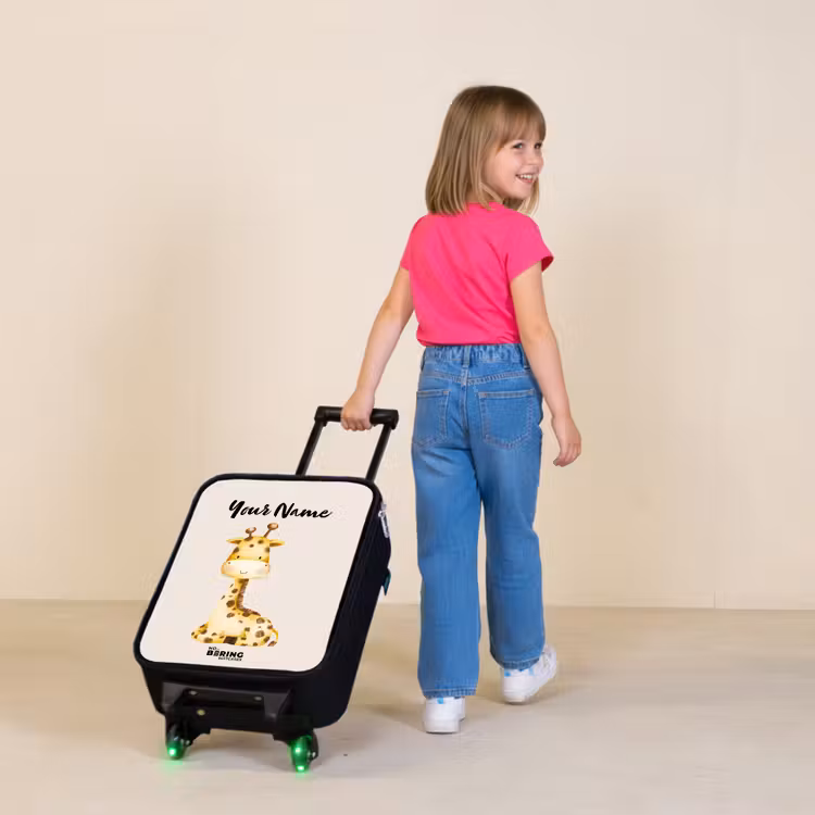 Gigi Giraffe Kinderkoffer - Zwart klein -sfeer1