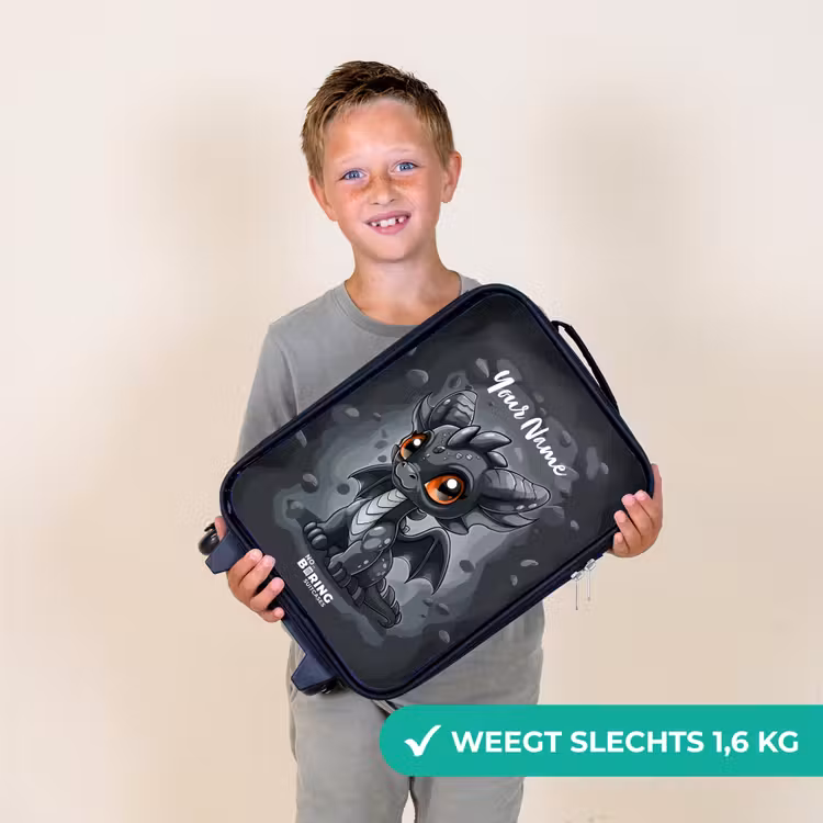 Gino grijsstaart Kinderkoffer - Zwart klein -sfeer4_NL