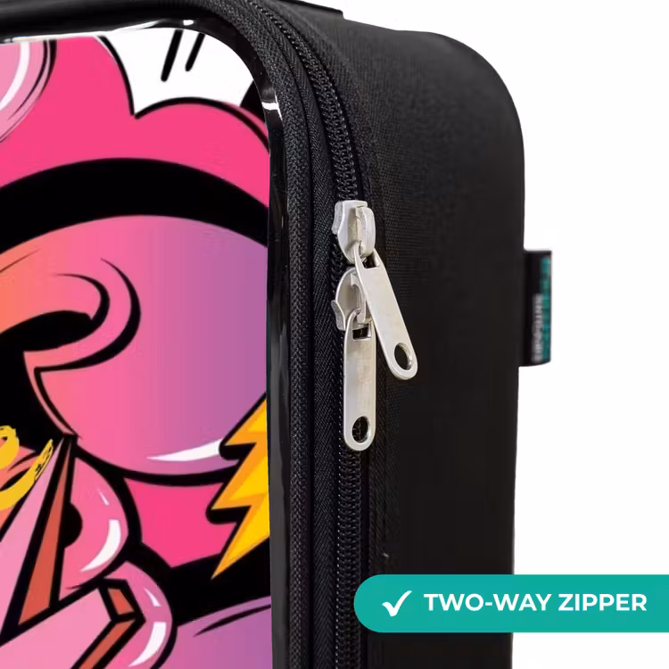 Girly graffiti Kinderkoffer - Zwart klein -rits_UK