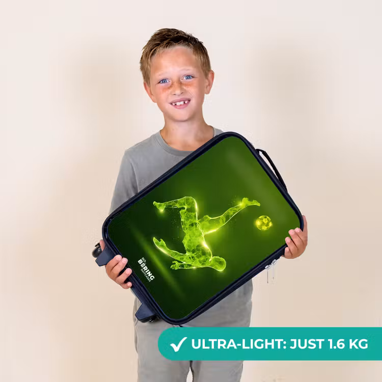 Groene neon omhaal in actie Kinderkoffer - Zwart klein -sfeer4_UK