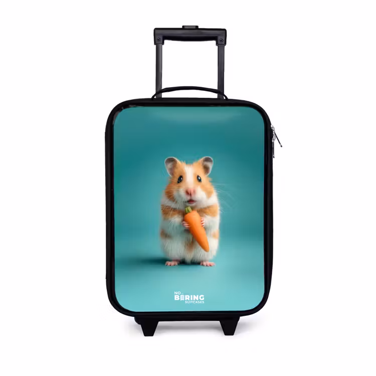 Hamster - Wortel - Dier Kinderkoffer - Zwart klein -3d