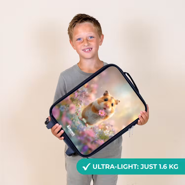 Hamster - Bloem - Natuur - Dier Kinderkoffer - Zwart klein -sfeer4_UK
