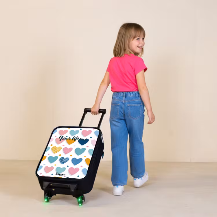 Hartenpatroon Kinderkoffer - Zwart klein -sfeer1