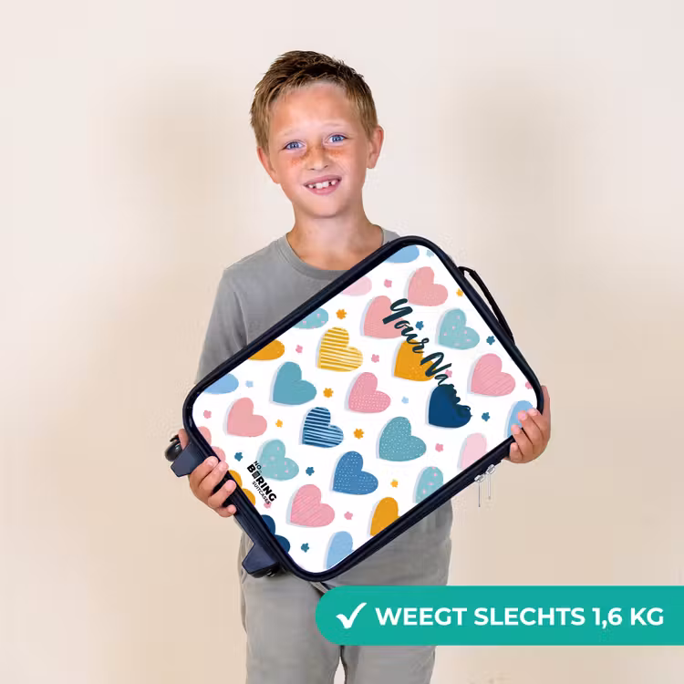 Hartenpatroon Kinderkoffer - Zwart klein -sfeer4_NL