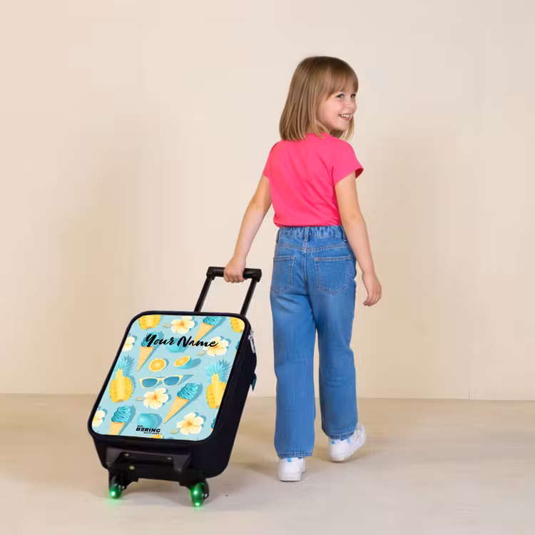 Ibiza icecream Kinderkoffer - Zwart klein -sfeer1