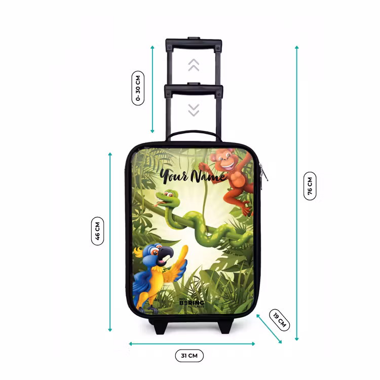 Jolige jungle Kinderkoffer - Zwart klein -productfoto_formaten