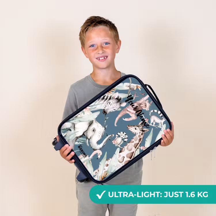 Jungle Dierenfeest Kinderkoffer - Zwart klein -sfeer4_UK