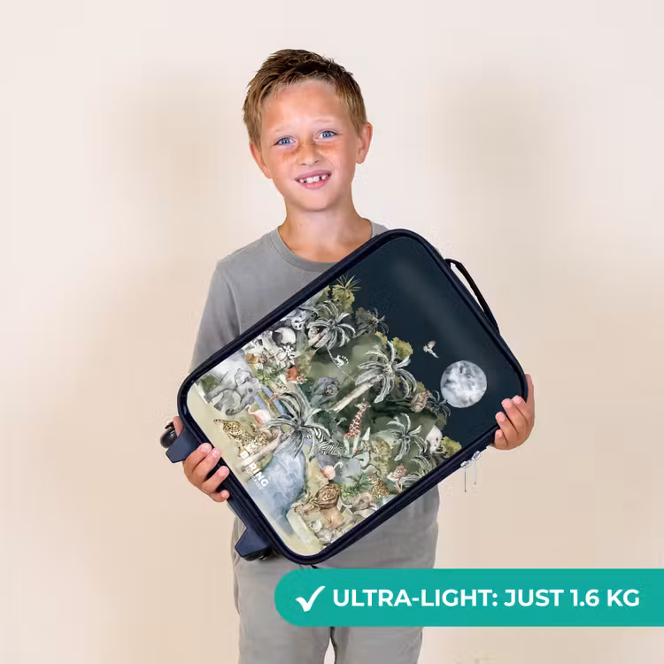 Jungle in de maneschijn Kinderkoffer - Zwart klein -sfeer4_UK