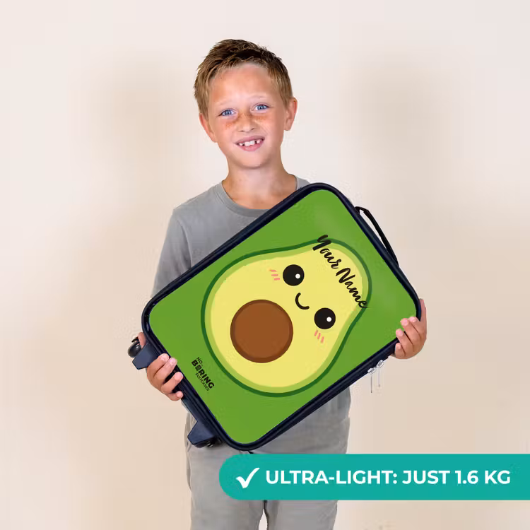 Kawai - Avocado - Groen Kinderkoffer - Zwart klein -sfeer4_UK